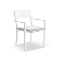 Santorini Outdoor 4 Seater Square Aluminium Dining Table with Santorini Chairs