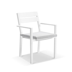 Santorini Outdoor 4 Seater Square Aluminium Dining Table with Santorini Chairs