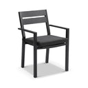 Houston Outdoor 1.5m Round Aluminium Dining Setting with 6 Santorini Chairs