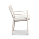 Curl Curl Outdoor 1.5m Round Ceramic and Aluminium Dining Table with 6 x Santorini Chairs