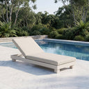 Santorini Aluminium Sun Lounge Set with Vegan Leather Cushion