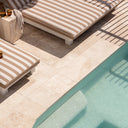 Santorini Aluminium Double Sun Lounge with Sunbrella