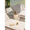 Santorini Aluminium Sun Lounge Set with Side Table in White with Sunbrella® cushions