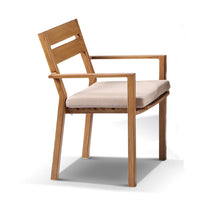 Santorini Outdoor Aluminium Dining Chair in Teak Look Finish