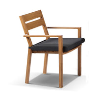 Santorini Outdoor Aluminium Dining Chair in Teak Look Finish