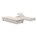 Santorini Aluminium Sun Lounge Set with Vegan Leather Cushion