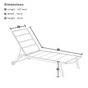 Seaford Outdoor Aluminium Sun Lounge on Wheels