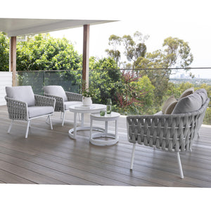 Lismore 2+1+1 Seater Outdoor Aluminium and Rope Lounge Set