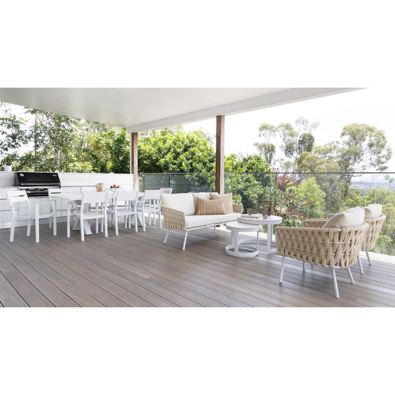 Lismore 2+1+1 Seater Outdoor Aluminium and Rope Lounge Set