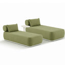 Norfolk Outdoor Aluminium Single Sun Lounge Set with Side Table