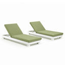 Santorini Aluminium Sun Lounge Set in White
