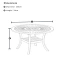 Solomon 1.5m Round Outdoor Teak Timber Table with Kai wicker Chairs