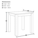 Santorini Outdoor Square Bar Table with 4 Avoca Bar Stools