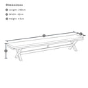 Tahitian 3m Outdoor Aluminium Dining Setting With Bench Seats