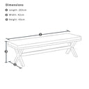 Tahitian 2.1m Outdoor Aluminium Dining Setting with Bench Seats