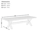 Tahitian 2.1m Outdoor Aluminium Rectangle Dining Table