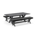 Tahitian 2.1m Outdoor Aluminium Dining Setting with Bench Seats