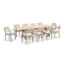Tahitian 3m Aluminium Dining Table with 10x Santorini Chairs
