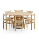 Tamborine Indoor 1.4m Round Dining Setting with 6 x Ballina Chairs