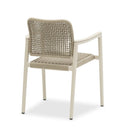 Sienna Outdoor Aluminium and Ceramic Dining Table with Rope Chairs Setting