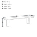 Torquay Indoor 1.8m Timber Bench Seat