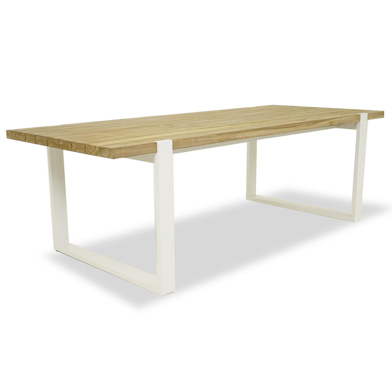 Tulum 2.4m Outdoor Teak Timber and Aluminium Dining Table