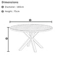 Tuscany Round 1.8m Outdoor Aluminium and Teak Dining Table with 8 Hugo Rope Chairs