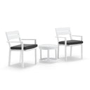 Santorini Outdoor Aluminium Patio Balcony Set with Side Table