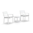 Santorini Outdoor Aluminium Patio Balcony Set with Side Table