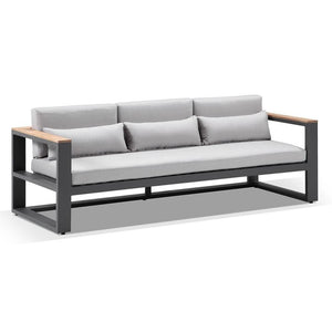 Balmoral 3 Seater Outdoor Aluminium and Teak Lounge