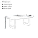 Vincentia Indoor 2.4m Rectangle Table with 6 Glenorie Timber and Leather Dining Chairs