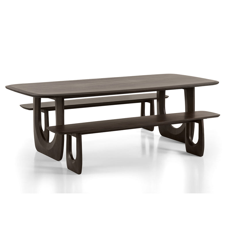 Vincentia Indoor 2.4m Timber Rectangle Dining Table with Bench Seats