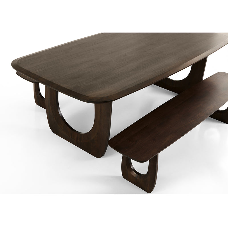 Vincentia Indoor 2.4m Timber Rectangle Dining Table with Bench Seats