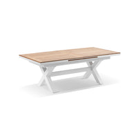 Austin Outdoor 2.2m - 3m  Extension Teak Timber and Aluminium Dining Table