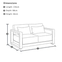 Whitehaven 3+2+1 Seater Outdoor Aluminium Lounge Set with Santorini Coffee Table