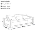 Whitehaven 3+2+1 Outdoor Aluminium Lounge with Sunbrella Cushions with Santorini Coffee Table