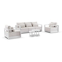 Whitehaven 3+1+1 Seater Outdoor Aluminium Lounge with Hugo Coffee Table Set