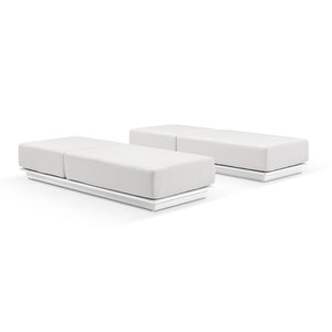 Whitehaven Outdoor Aluminium Single Sun lounge Set in Sunbrella