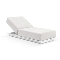 Whitehaven Outdoor Aluminium Single Sun lounge in Sunbrella