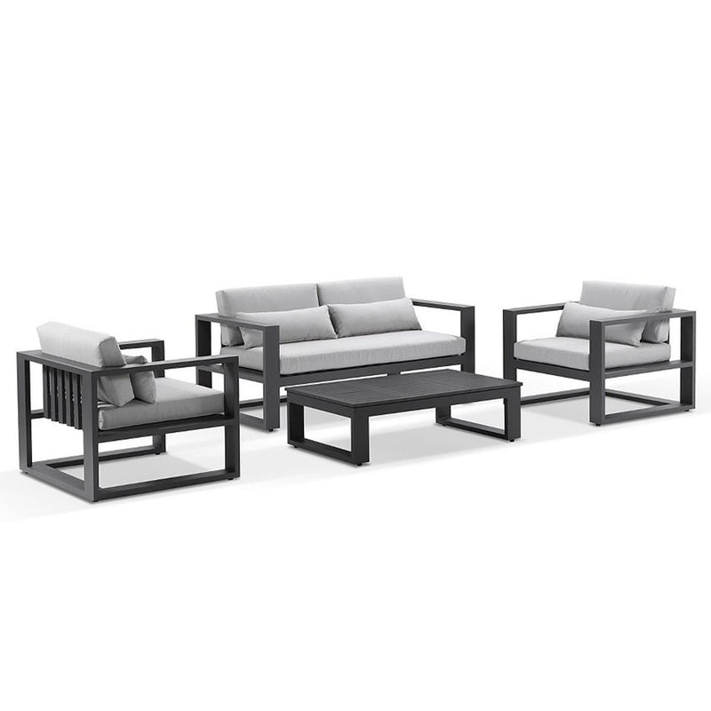 Santorini 2+1+1 Outdoor Aluminium Lounge Set with Coffee Table