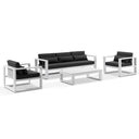 Santorini 3+1+1 Aluminium Lounge Setting with Coffee Table