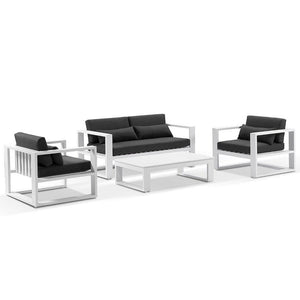 Santorini 2+1+1 Outdoor Aluminium Lounge Set with Coffee Table