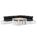 Nova Outdoor Aluminium Lounge and Dining Setting with Single Modular