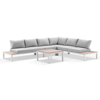 Nova Outdoor Aluminium Lounge and Dining Setting with Single Modular