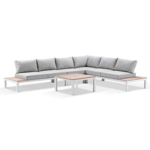 Nova Outdoor Aluminium Lounge and Dining Setting with Single Modular