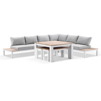 Nova Outdoor Aluminium Lounge and Dining Setting with Single Modular