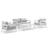 Bronte 2+1+1 Outdoor Aluminium Lounge Setting with Coffee Table