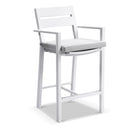 Houston Outdoor 90cm Round Aluminium Bar Table with 2 Santorini Bar Stools