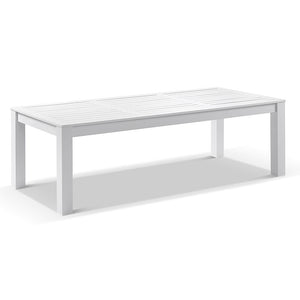 Santorini 2.5m Rectangle Aluminium Dining Table with 4 Bench Seats