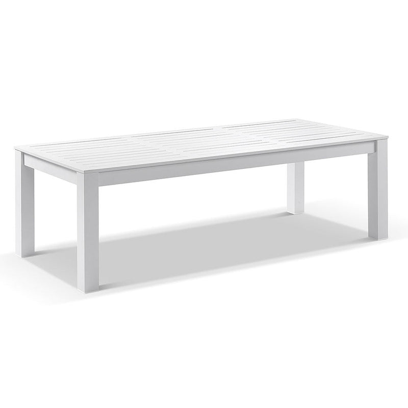 Santorini 2.5m Rectangle Aluminium Dining Table with 4 Bench Seats